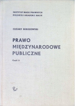 Prawo międzynarodowe publiczne Część II