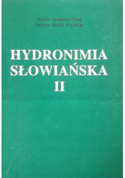 Hydronimia słowiańska Tom 2