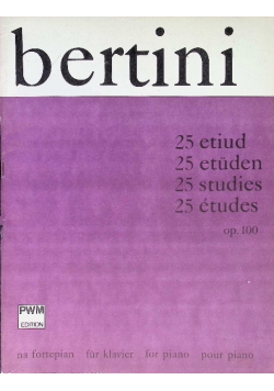 Bertini 25 etiud op 100 na fortepian