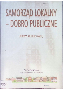 Samorząd lokalny a dobro publiczne