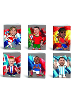 Zeszyt A5/40K kratka Footbal Icons (10szt) MAR MAR
