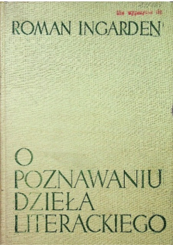 O poznawaniu dzieła literackiego