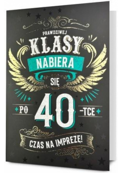 Karnet B6 Urodziny 40