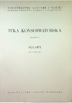 Teka Konserwatorska Zeszyt 5 Puławy