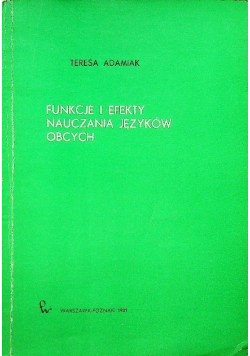 Funkcje i efekty nauczania języków obcych