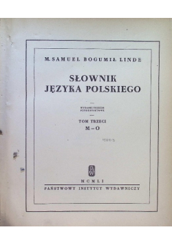 Słownik Języka Polskiego Tom III