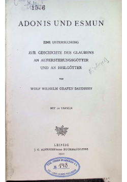Adonis und esmun 1911 r.