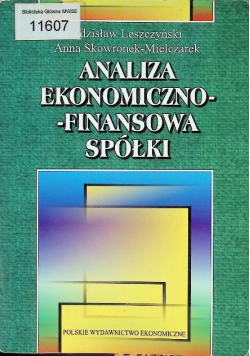 Analiza ekonomiczno finansowa spółki