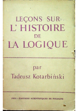 Lecons sue LHistoire de la logique