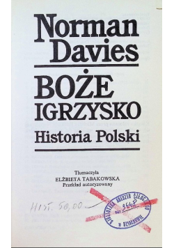 Boże Igrzysko Tom II