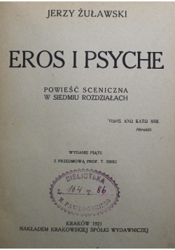 Eros i psyche 1921 r