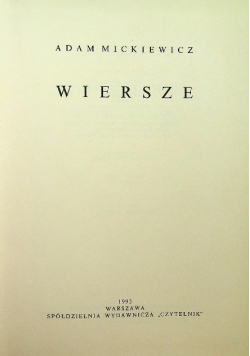 Dzieła Wiersze Tom 1