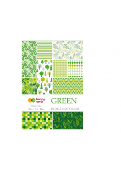 Blok z motywami Green A4/15K 80g HAPPY COLOR
