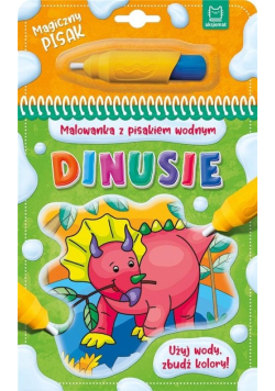 Malowanka z pisakiem wodnym. Dinusie