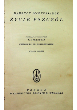 Życie pszczół 1923 r.