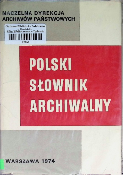 Polski słownik archiwalny