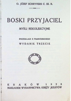 Boski Przyjaciel 1928 r.