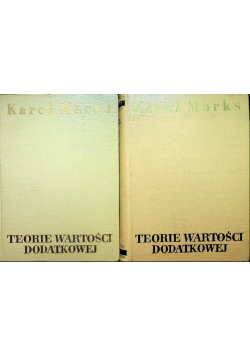 Teorie wartości dodatkowej Tom 4 Część 1 i 2