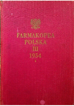 Farmakopea Polska Tom III 1954