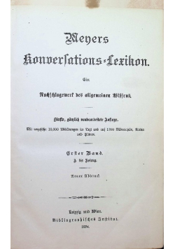 Meyers konversations Lexikon Zweiter band 1894 r.