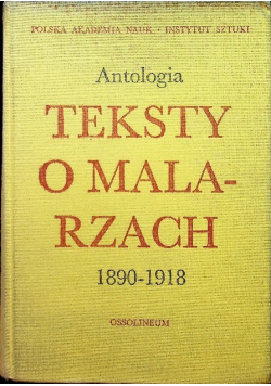 Teksty o malarzach 1890 - 1918