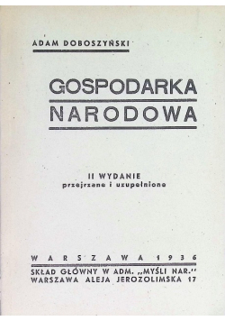 Gospodarka narodowa 1936 r.