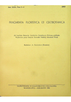 Fragmenta Floristica et Geobotanica Ann XXIX