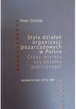 Style działań organizacji pozarządowych w Polsce