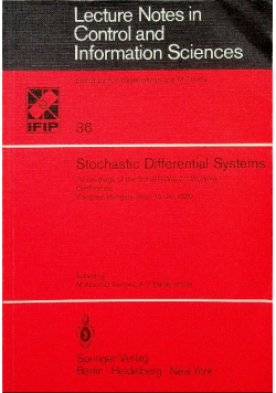 Stochastic Differential Systems Volume 36