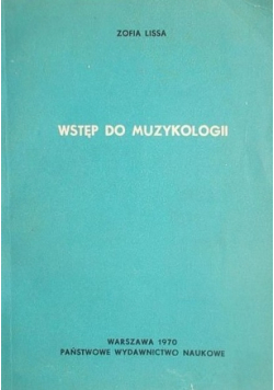 Wstęp do muzykologii