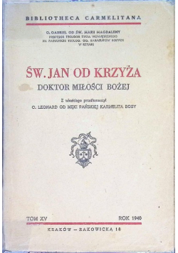 Św Jan od krzyża Doktor Miłości Bożej 1940 r.