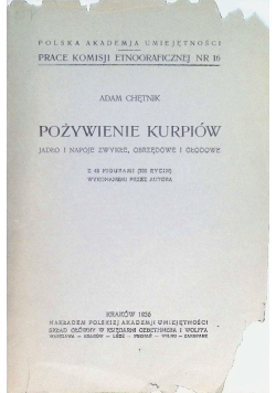 Pożywienie kurpiów 1936 r.