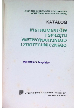 Instrumenty I Sprzęt Weterynaryjny I Zootechniczny Katalog