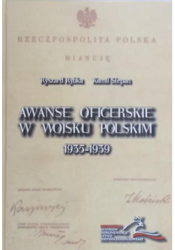 Awanse oficerskie w Wojsku Polskim 1935 - 1939