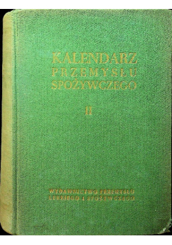 Kalendarz przemysłu spożywczego, Tom II