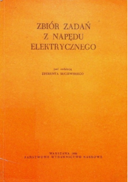 Zbiór zadań z napędu elektrycznego