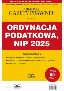 Ordynacja podatkowa, NIP 2025