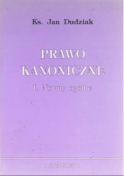 Prawo kanoniczne normy ogólne