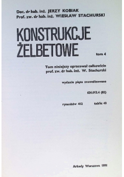 Konstrukcje żelbetowe Tom 4