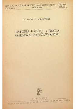 Historia ustroju i prawa Księstwa Warszawskiego