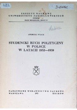 Studencki ruch polityczny w Polsce w latach 1932 - 1939