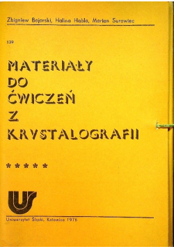 Materiały do ćwiczeń z krystalografii
