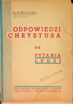 Odpowiedzi Chrystusa na pytania ludzi 1949 r.