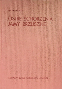 Ostre Schorzenia Jamy Brzusznej