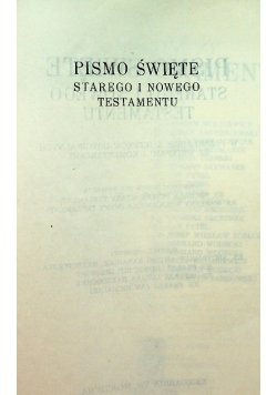 Pismo Święte Starego i Nowego Testamentu