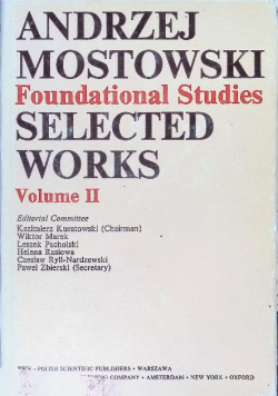 Foundational studies Selected Works Tom II