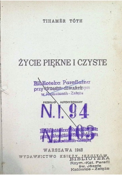 Życie piękne i czyste 1938 r.