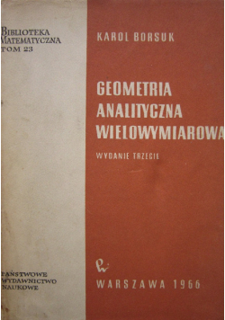 Geometria analityczna wielowymiarowa