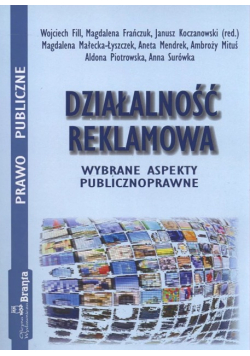 Działalność reklamowa wybrane Aspekty publicznoprawne