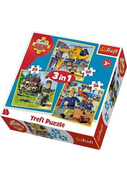 Puzzle 3w1 Strażak Sam w akcji TREFL